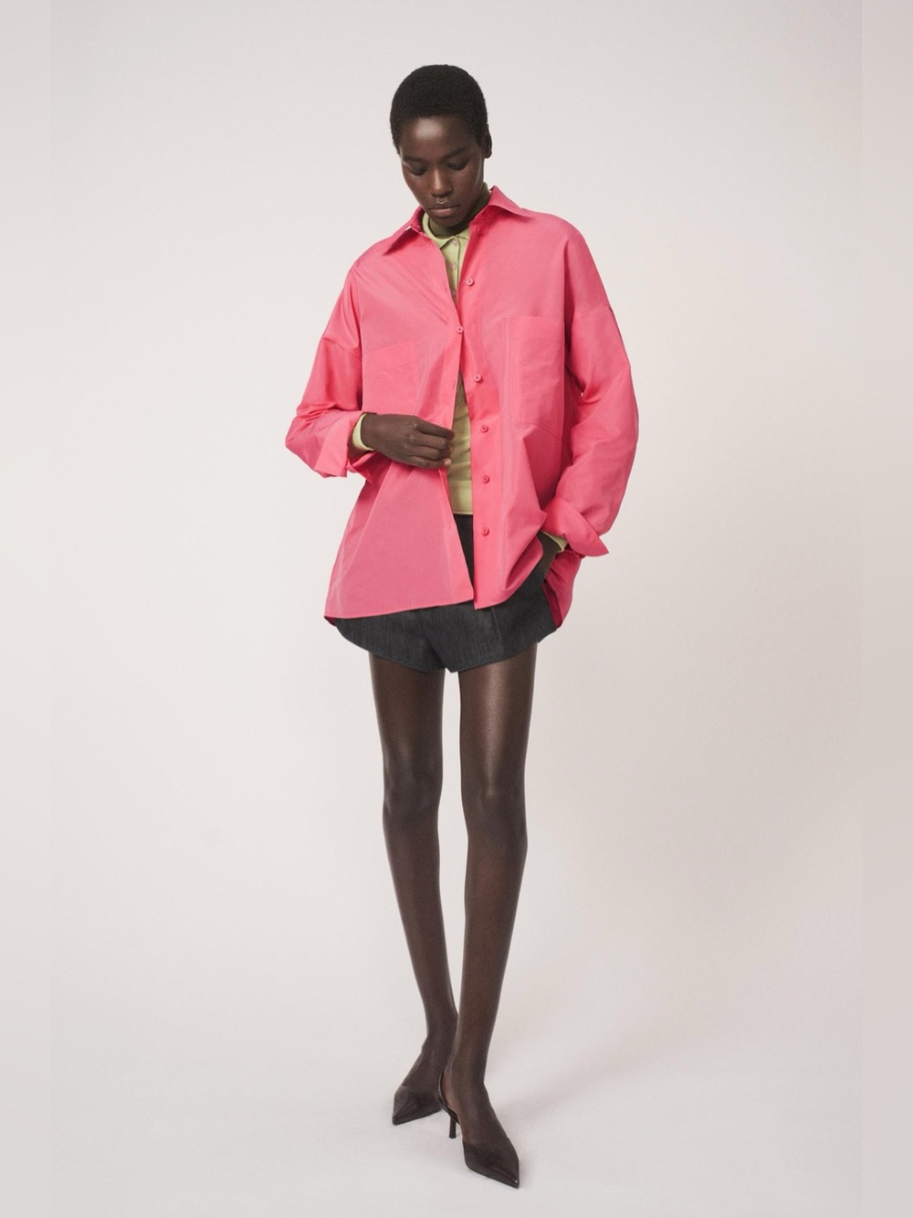 Zara oversized the item button up shirt size small